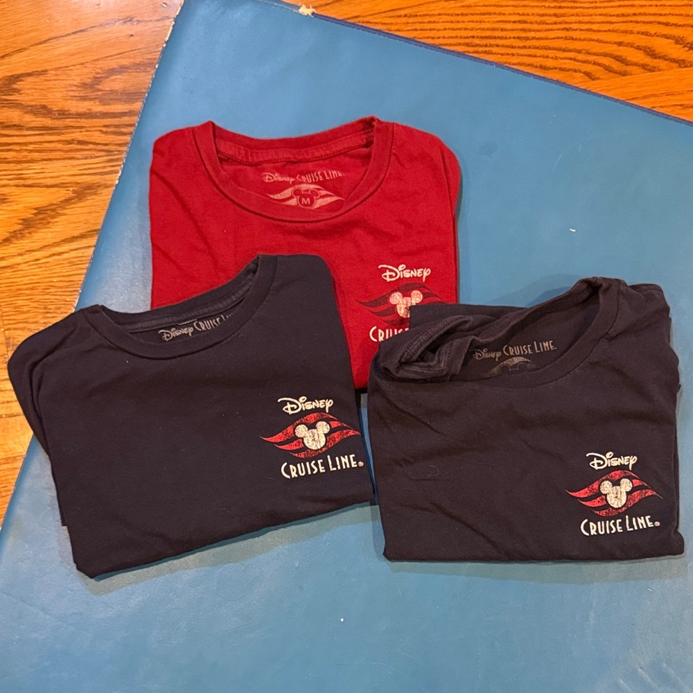 Disney Cruise Line Kids Tees - Red and Navy